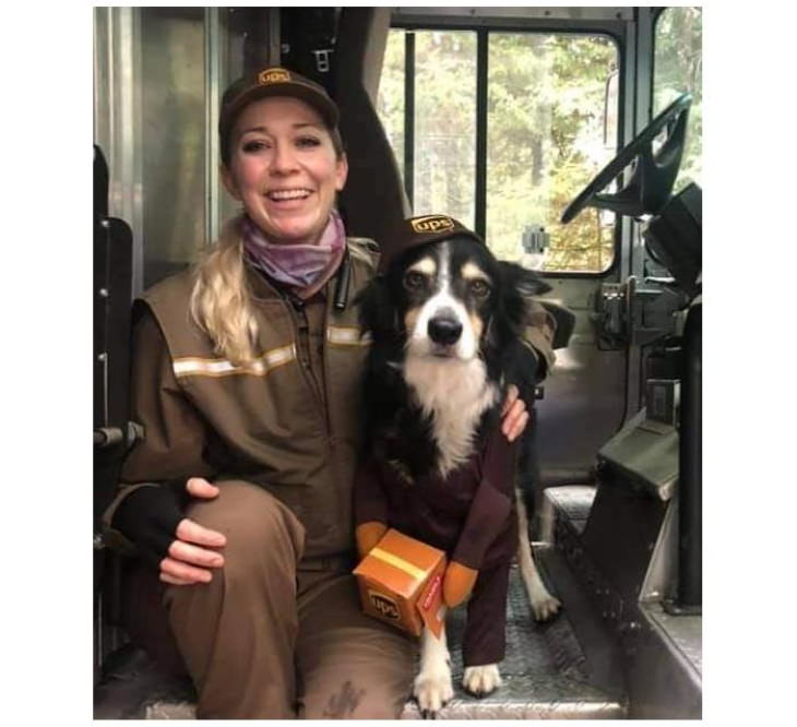 UPS Drivers Take Pictures With Dogs Vision loves UPS and especially Darla! He even has his own uniform!