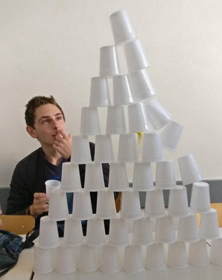 Perfectly Times Photos tower of cups