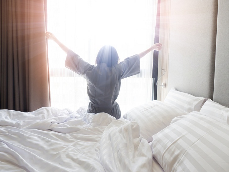 Tricks to Waking Up Early curtains open