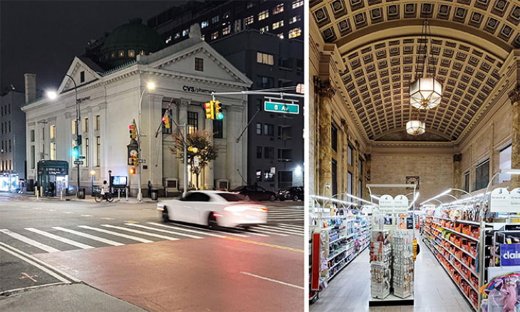 Superficially Renovated Buildings This CVS In An Old Bank