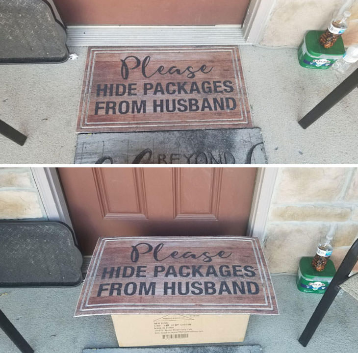 15 Hilariously Creative Doormats hide package