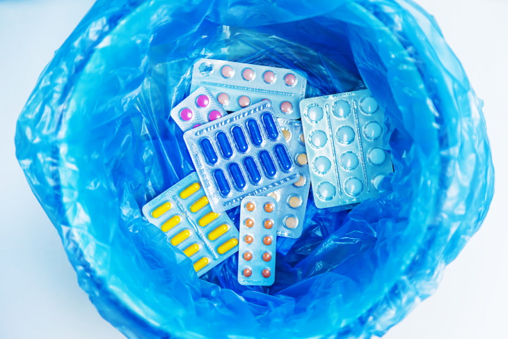 Disposing of Medication pills in the trash