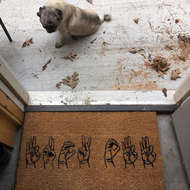 15 Hilariously Creative Doormats sign language