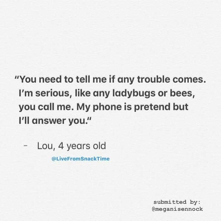 Wholesome and Hilarious Real Quotes From Little Kids pretend phone