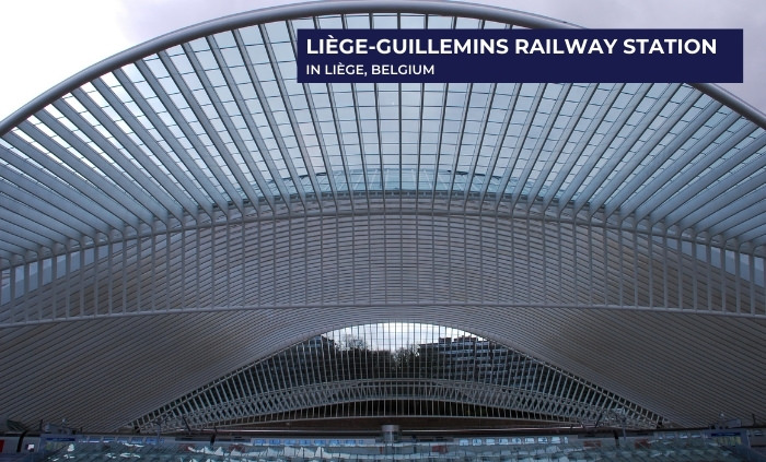 Santiago Calatrava Liège-Guillemins Railway Station in Liège, Belgium