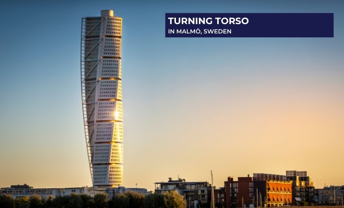 Santiago Calatrava Turning Torso tower in Sweden