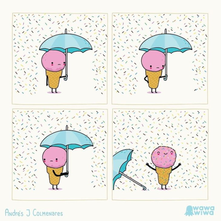 Wawawiwa Comics sprinkle rain