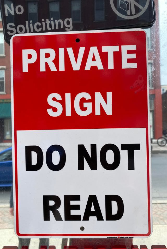 funny signs do not read