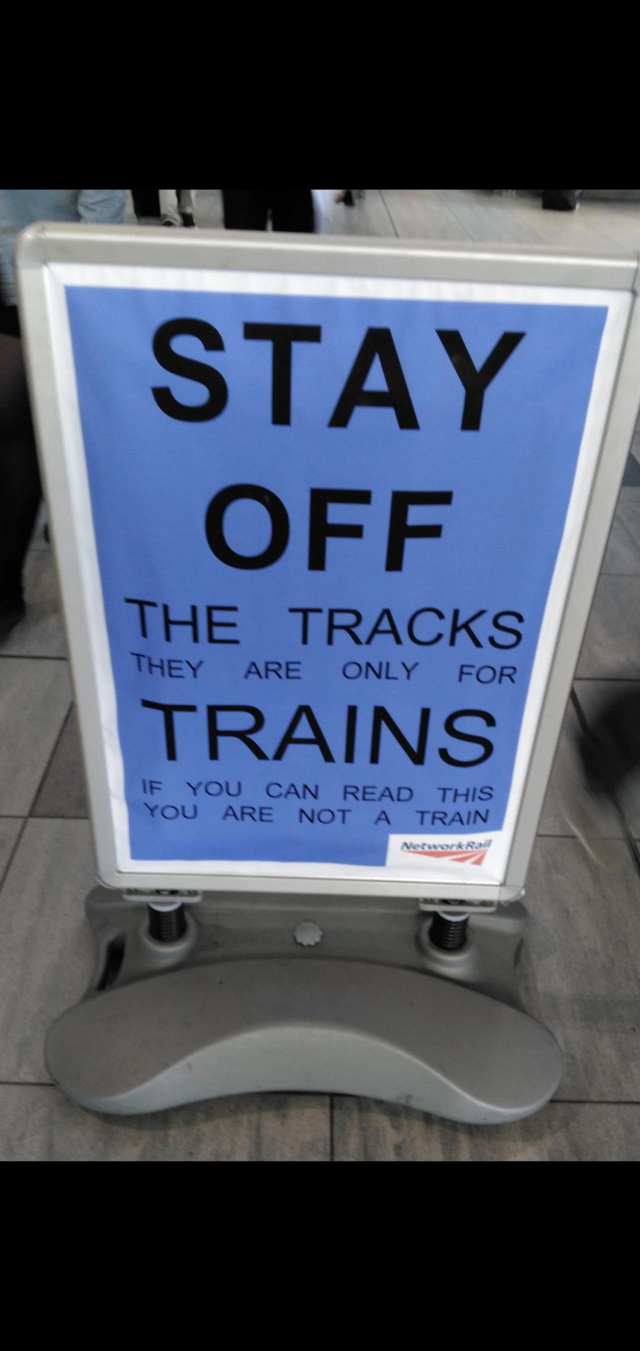 funny signs not a train