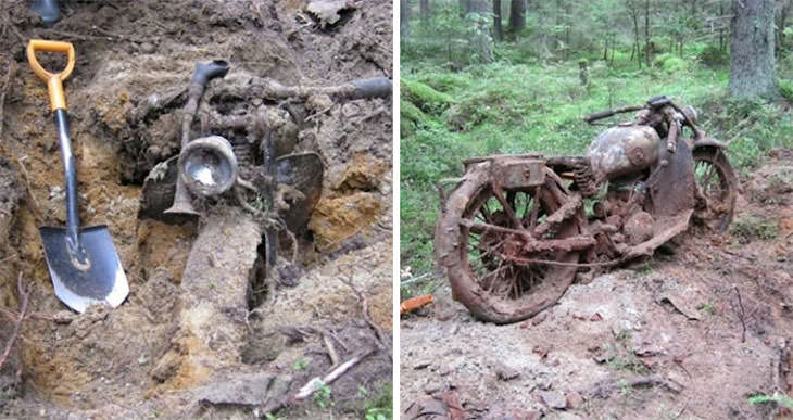 Incredible Items Unearthed by Metal Detectors Soviet motorcycle