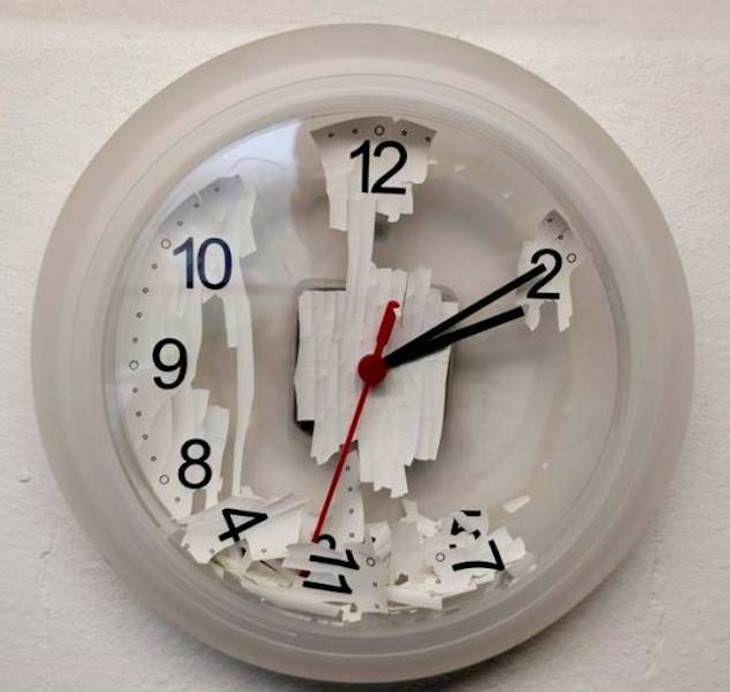 Accidents That Resulted in Unplanned Art Pieces clock