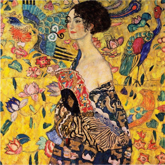 Gustav Klimt Lady with a Fan (1918)