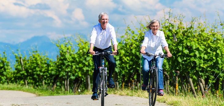 Benefits of Cycling for Seniors, low-stress exercise