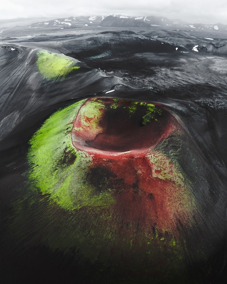 Iceland Aerial Shots, volcano