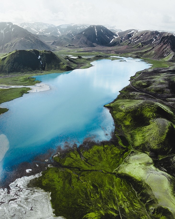 Iceland Aerial Shots, landscape 