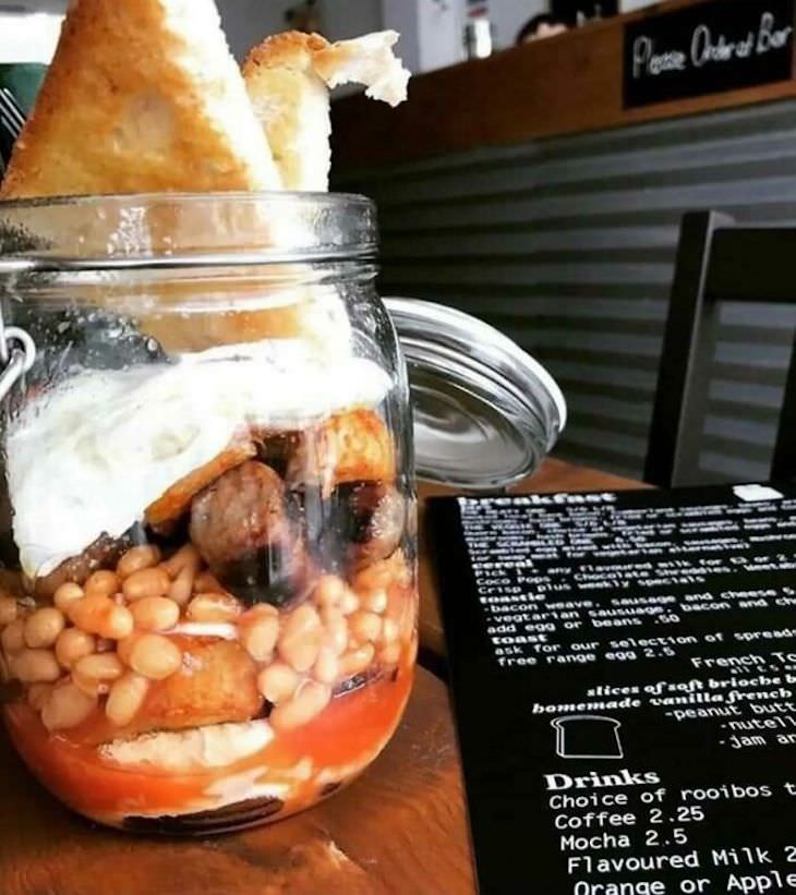 Ridiculous restaurant servings breakfast jar