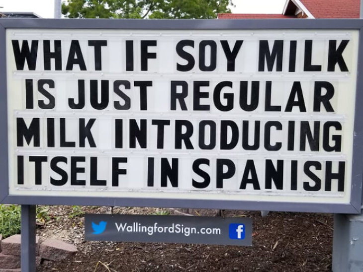 Wallingford Signs soy milk