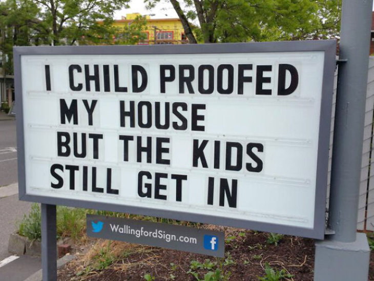 Wallingford Signs child proof house