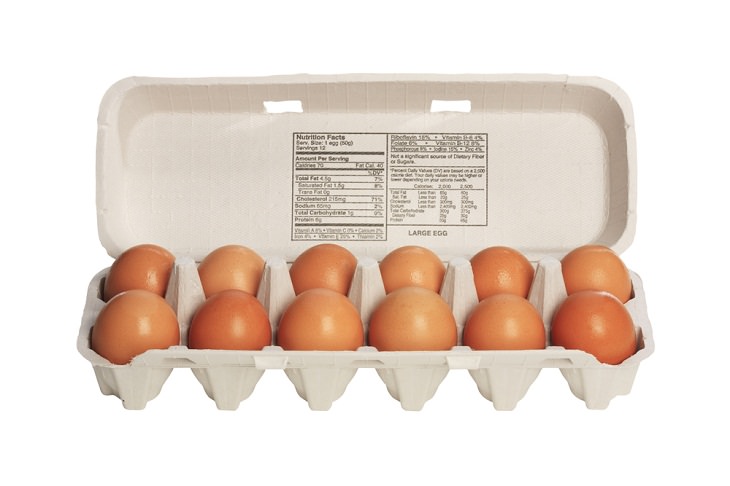 Egg Carton Labels, Omega-3 Enriched