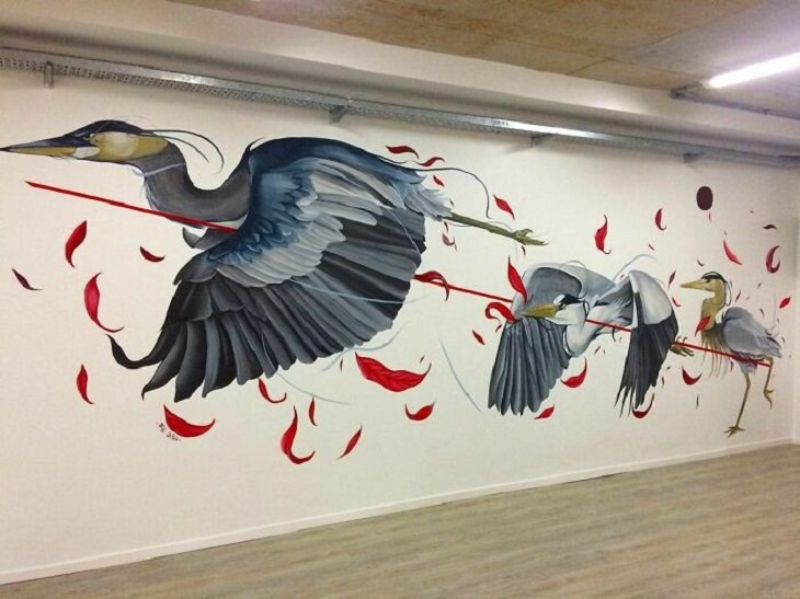 Murals of Wildlife, swans