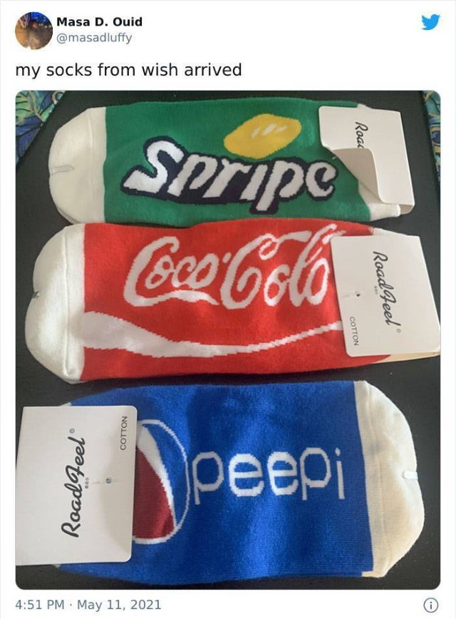 Online Shopping Fails socks