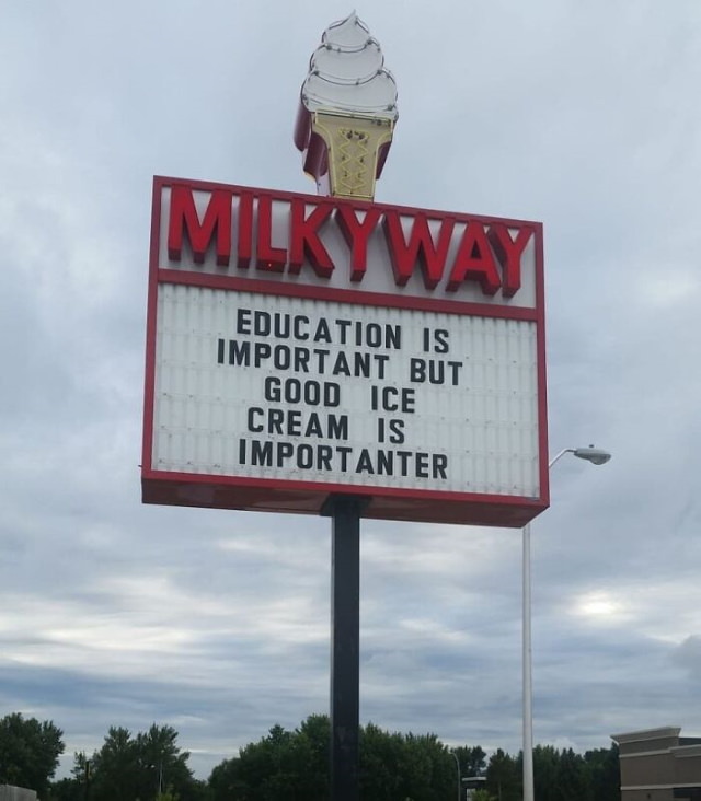 Funny Signs from  Ice Cream Shop importanter