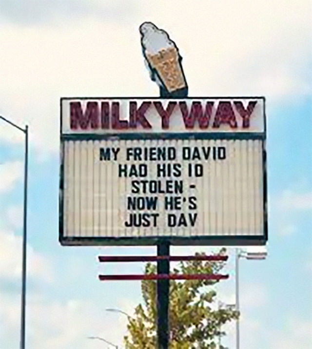 Funny Signs from  Ice Cream Shop David