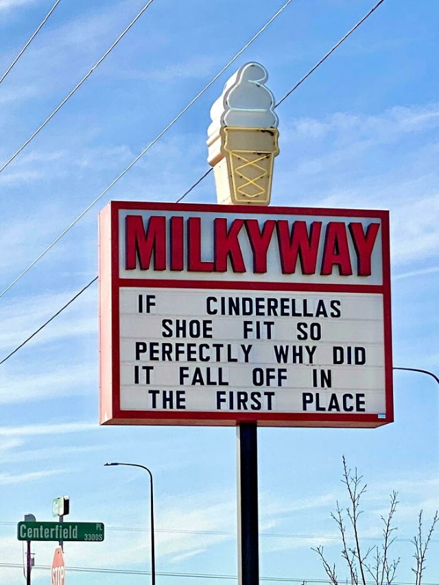 Funny Signs from  Ice Cream Shop cinderella