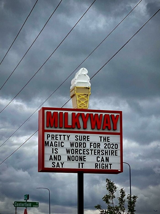 Funny Signs from  Ice Cream Shop 2020