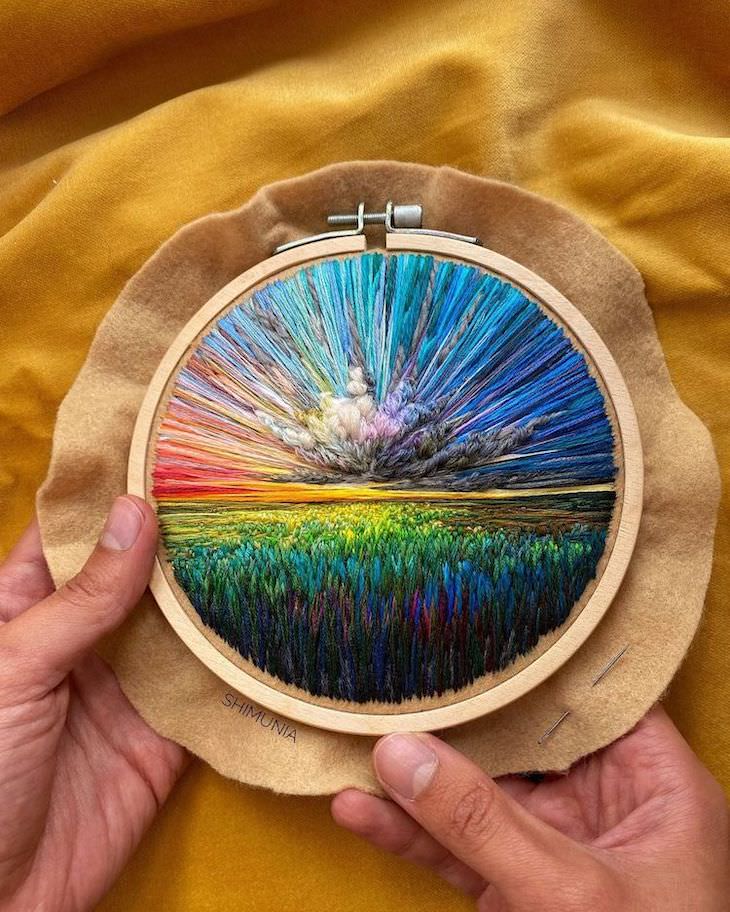 Vera Shimunia Embroiders Stunning Landscapes by Hand