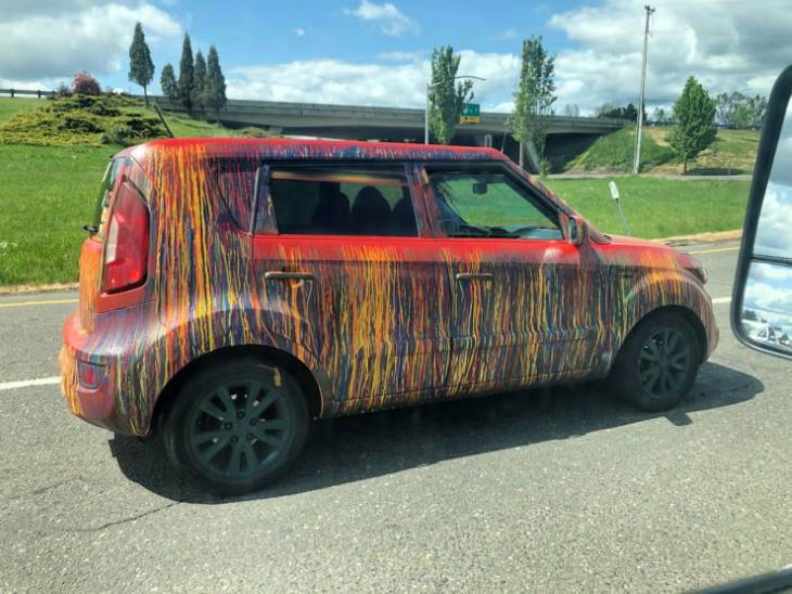 Wacky Cars paint accident