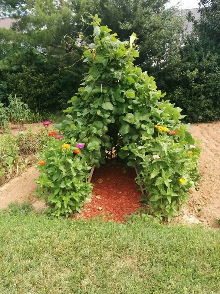 Creative Gardening Ideas and Tricks teepee