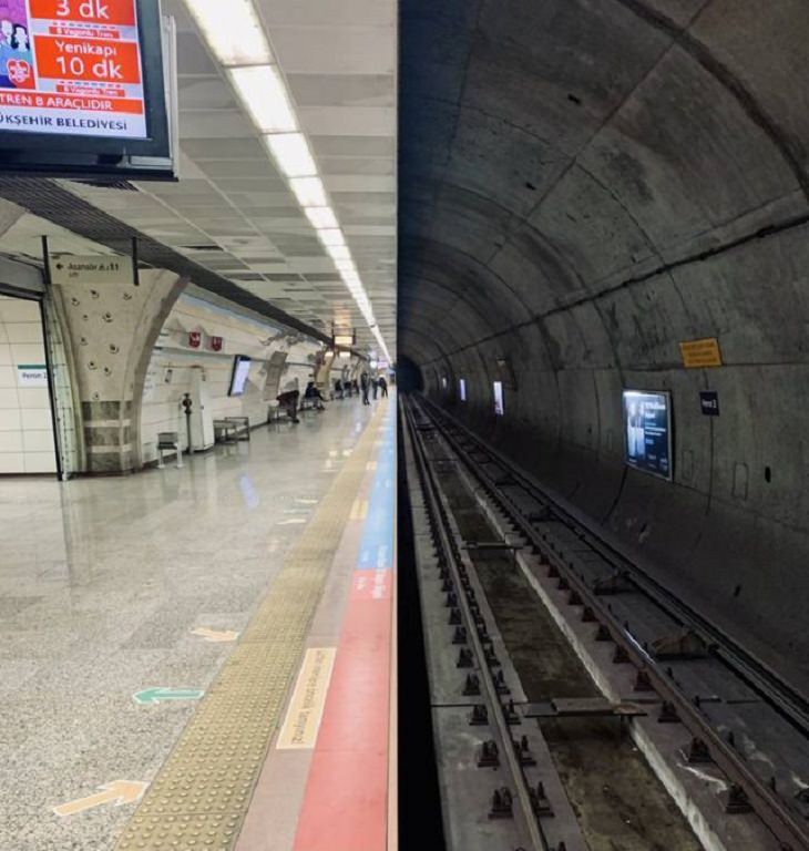 Look Twice pics, metro station in Istanbul