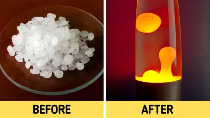 before and after manufacturing  lava lamps 