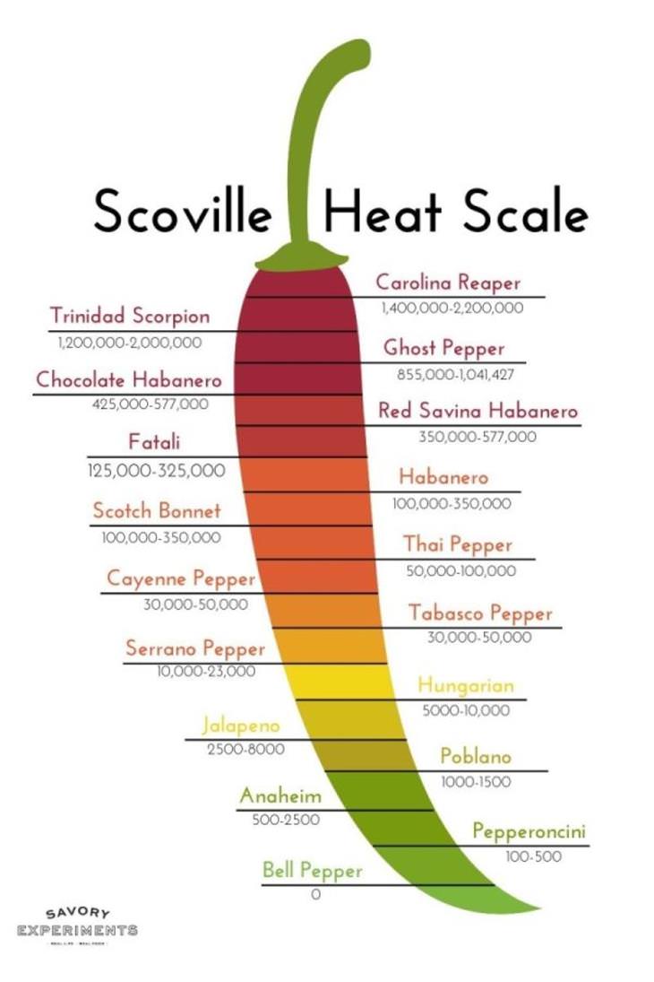 charts scoville chart for peppers