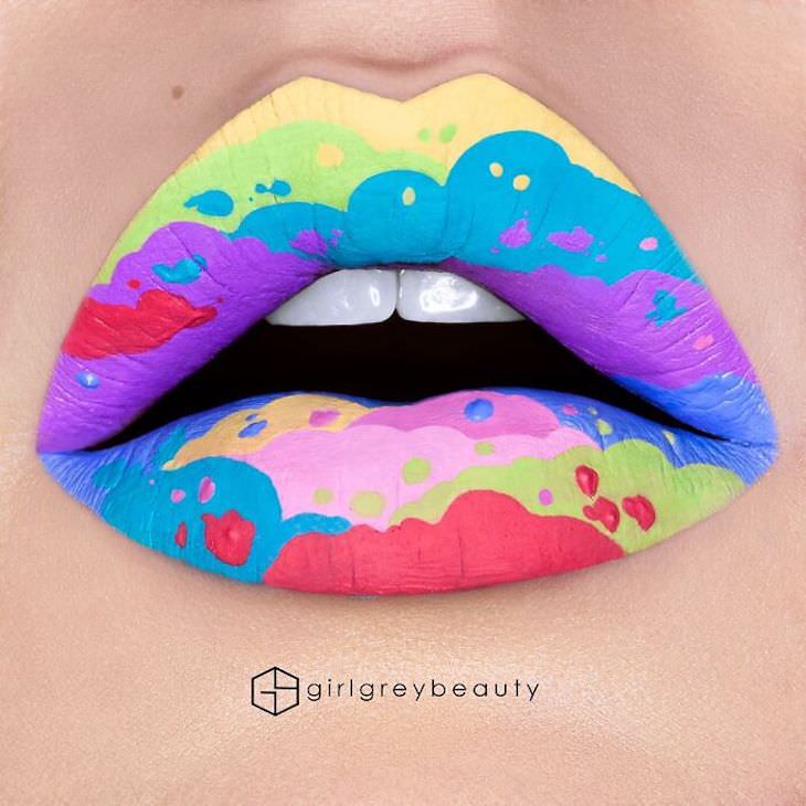 Andrea Reed's Stunning Lip Art colorful