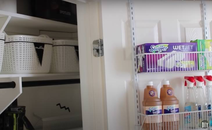 11 Practical Utility Closet Organizing Ideas over the door storage