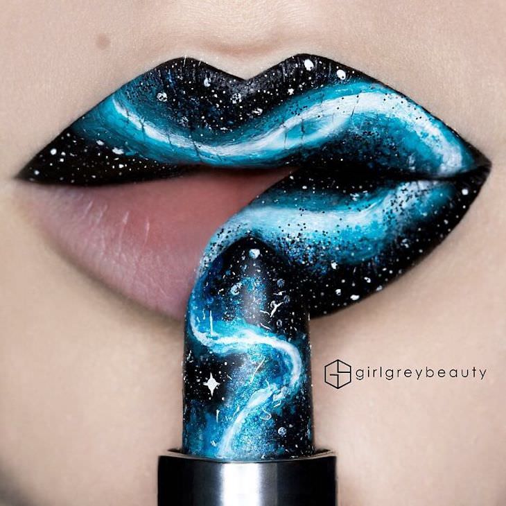 Andrea Reed's Stunning Lip Art galaxy