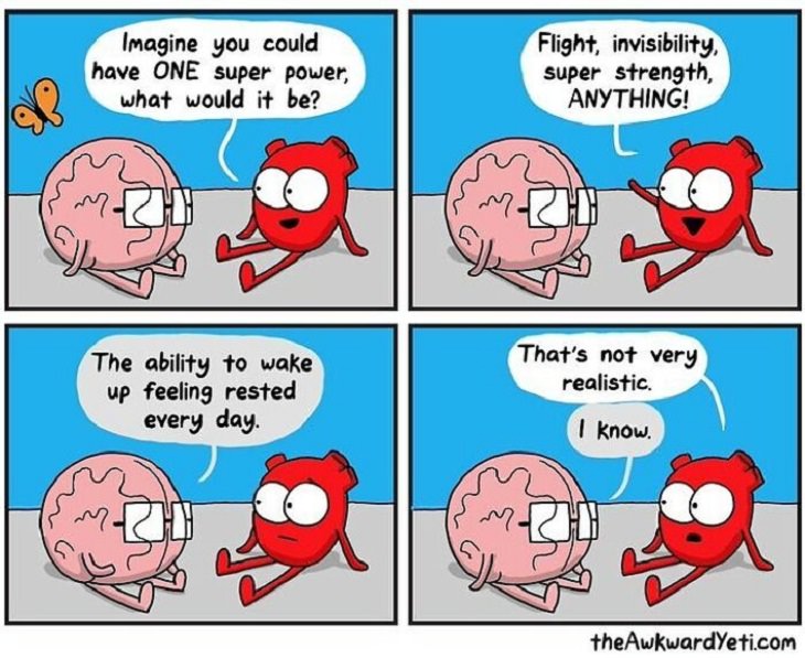 Funny Comics, Brain vs. Heart, ability
