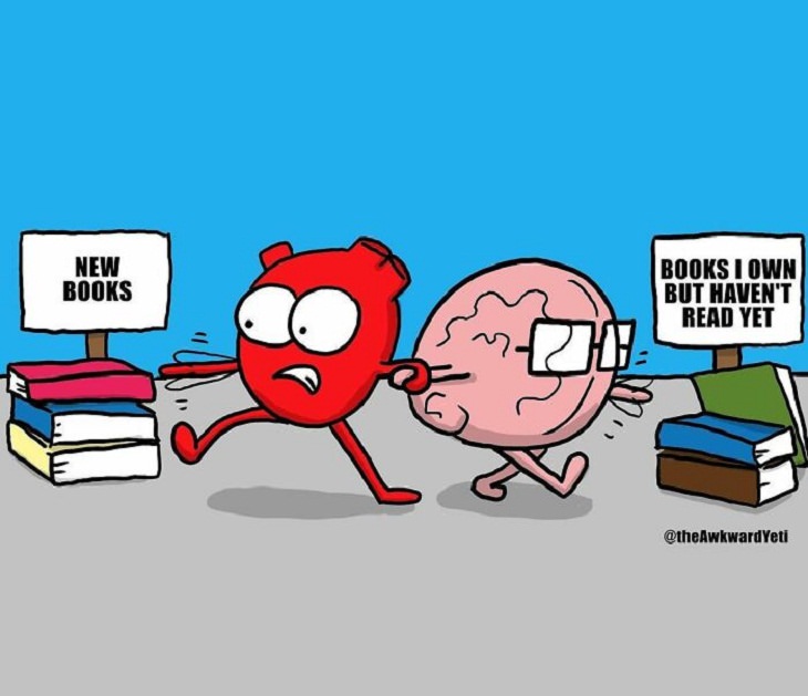 Funny Comics, Brain vs. Heart, books