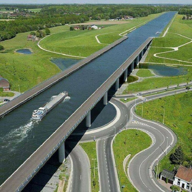 Examples of Engineering, Sart Canal Bridge, Belgium
