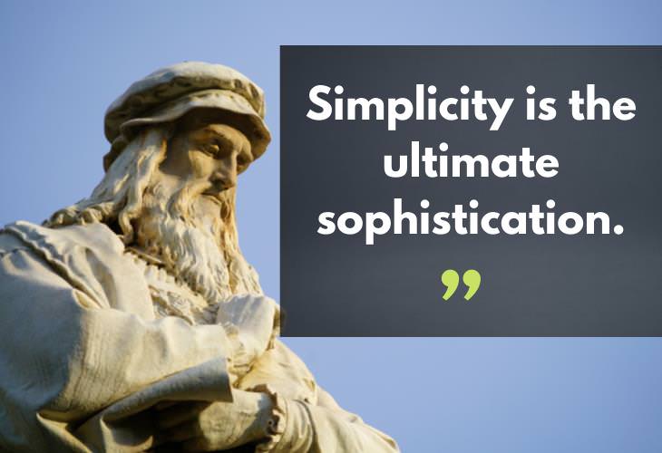 Quotes by Leonardo da Vinci, simplicity 