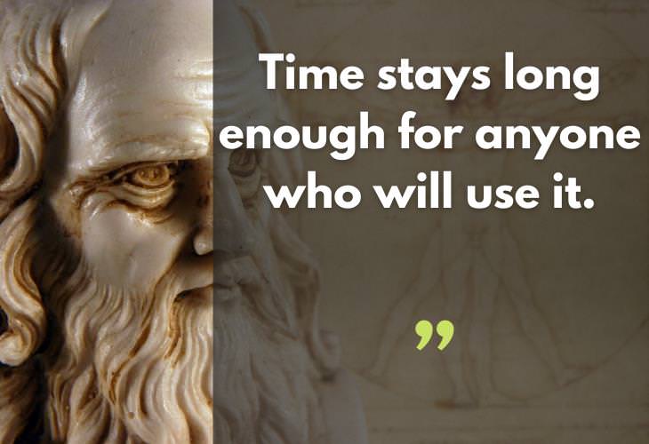 Quotes by Leonardo da Vinci, time