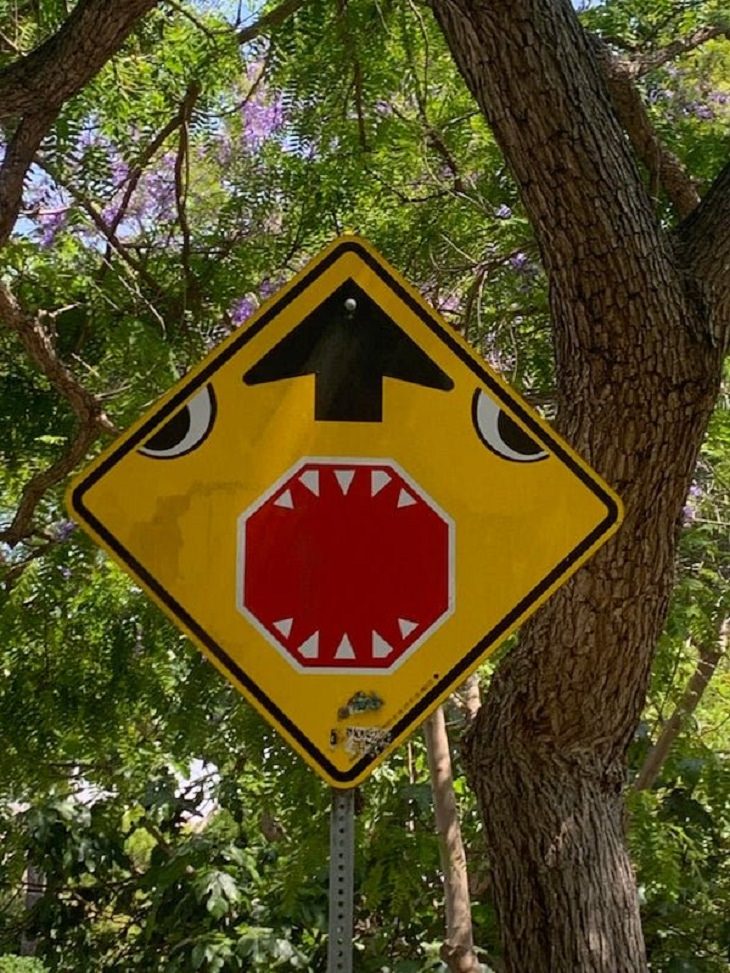 Funny Vandalism, road sign