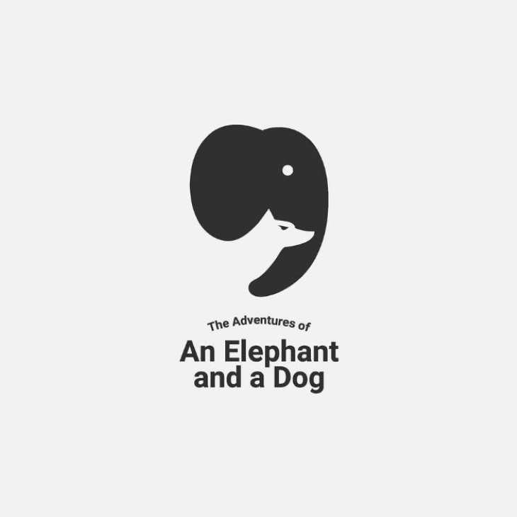 Gary Dimi Pohty logos an elephant and dog