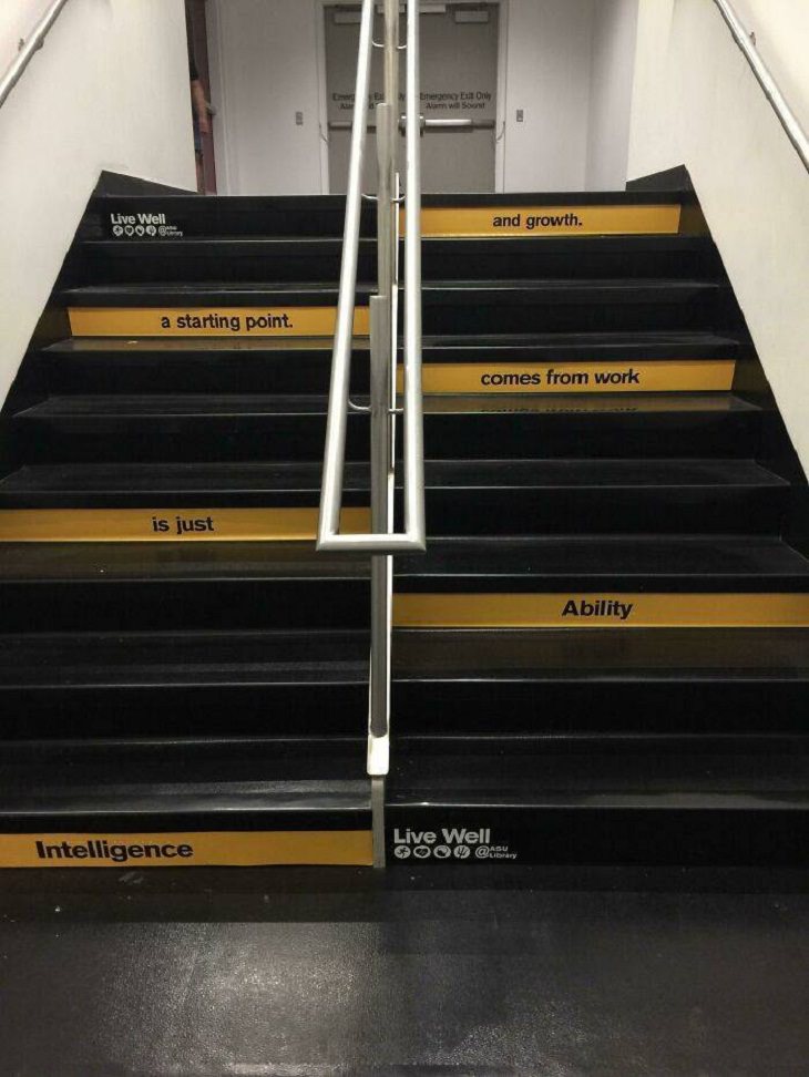 Confusing ‘Messages’, stairs signs