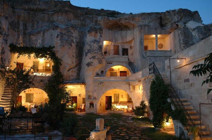 Unusual & Weird Buildings, hotel in Cappadocia, Turkey