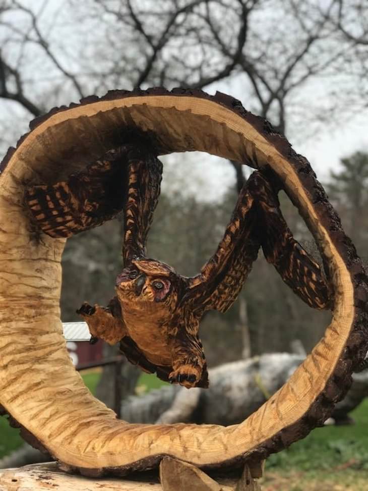 Woodworking Masterpieces  carved owl