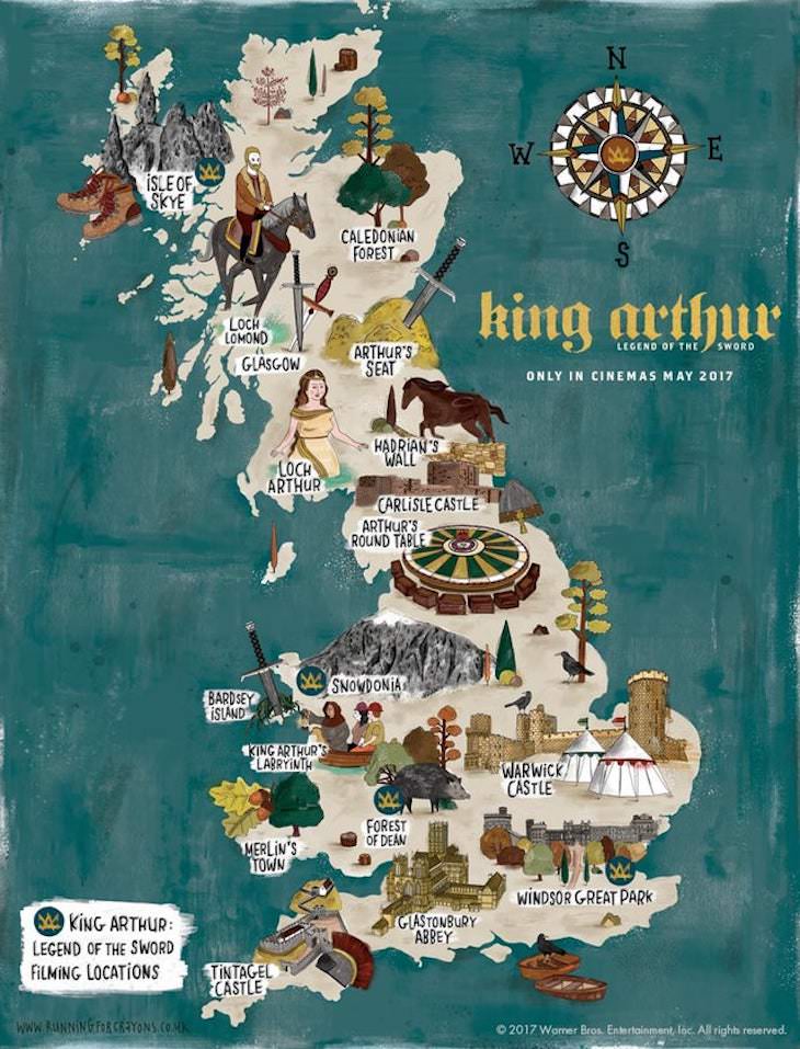 Fun Informative Maps On A Variety of Topics King Arthur's Britain