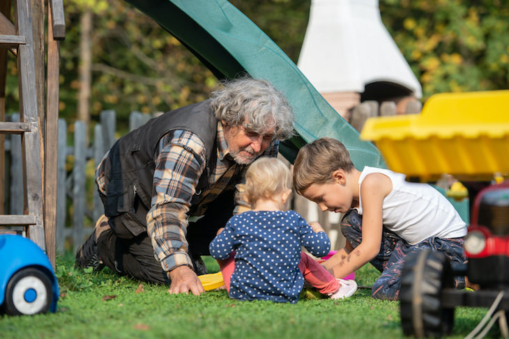 Creative Ways to Sneak More Walking Into Your Day playing with grandkids